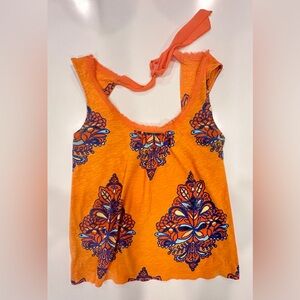 Anthropologie Akemi + Kim orange tank top, size small
